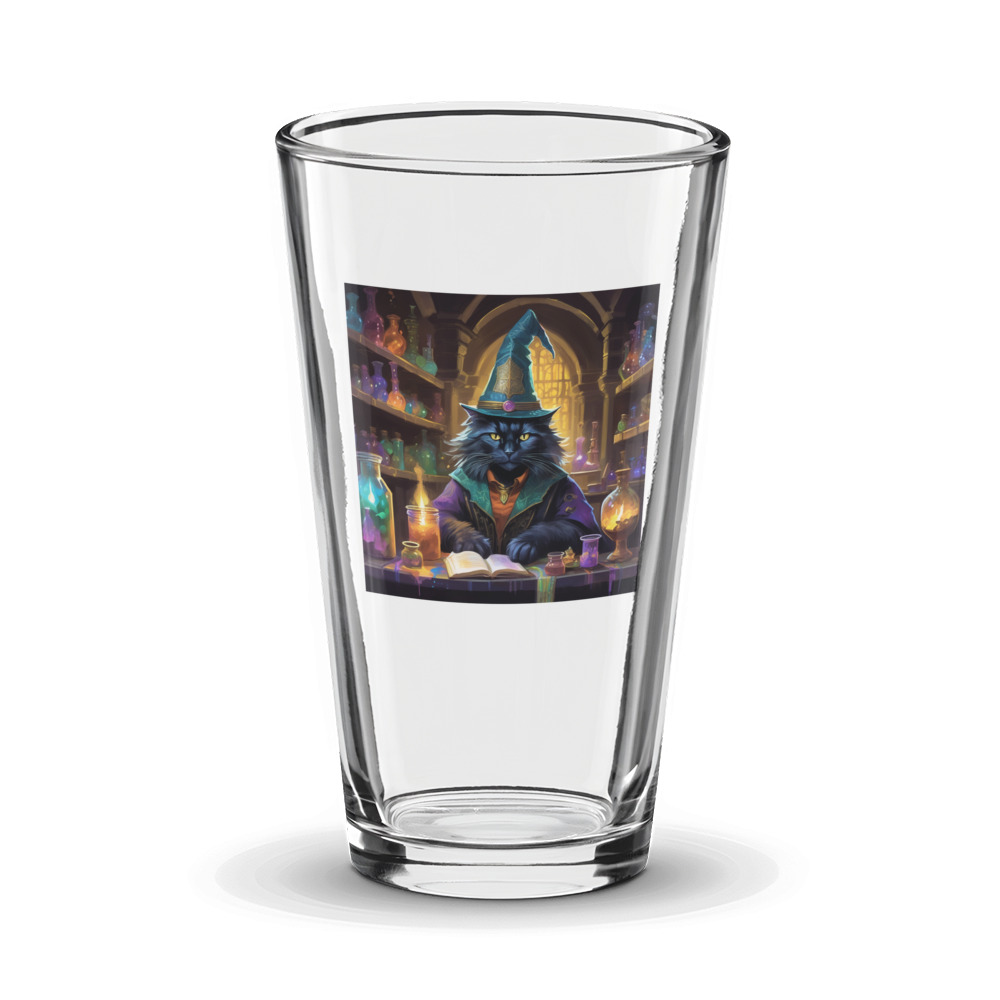 PugMug Custom Black Maine Coon Cat Glass Tumbler