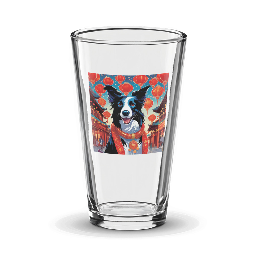 PugMug Custom Border Collie Glass Tumbler