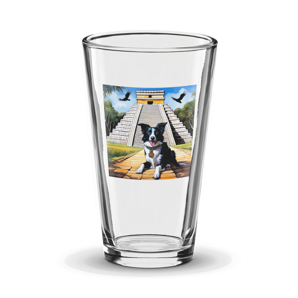 PugMug Custom Border Collie Glass Tumbler