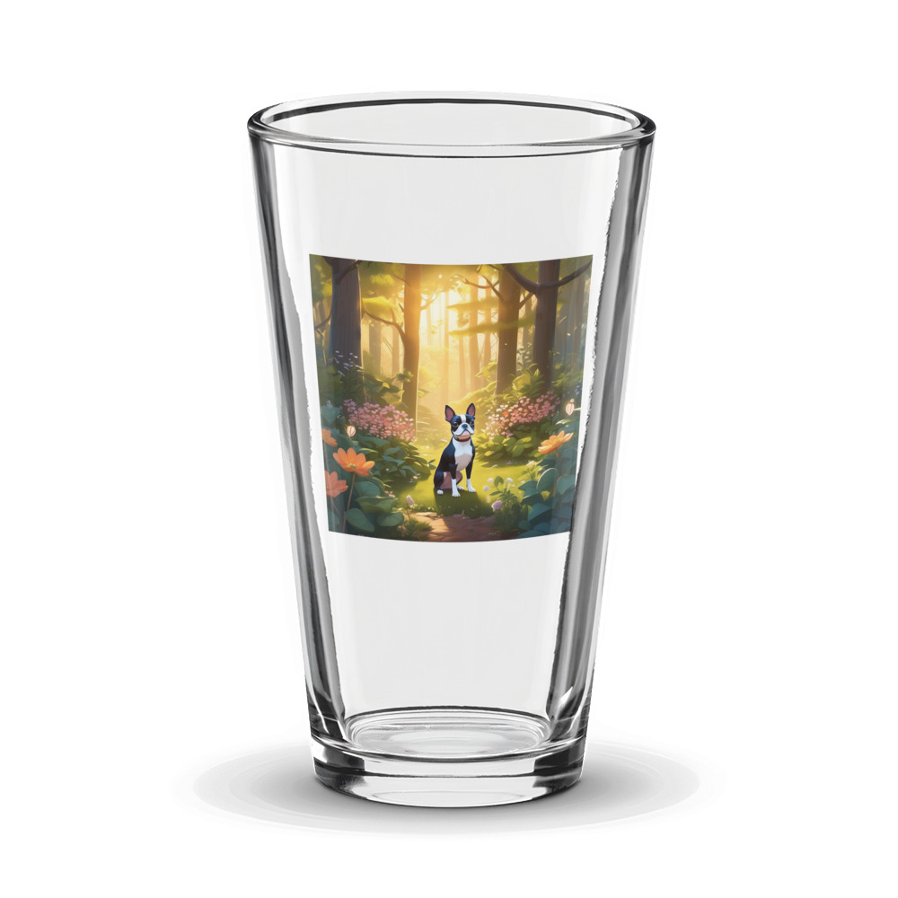 PugMug Custom Boston Terrier Glass Tumbler