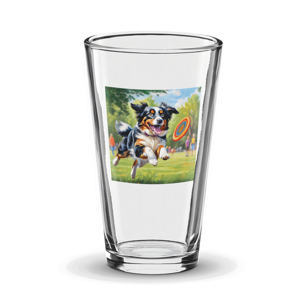 PugMug Custom Australian Shepherd Dog Glass Tumbler