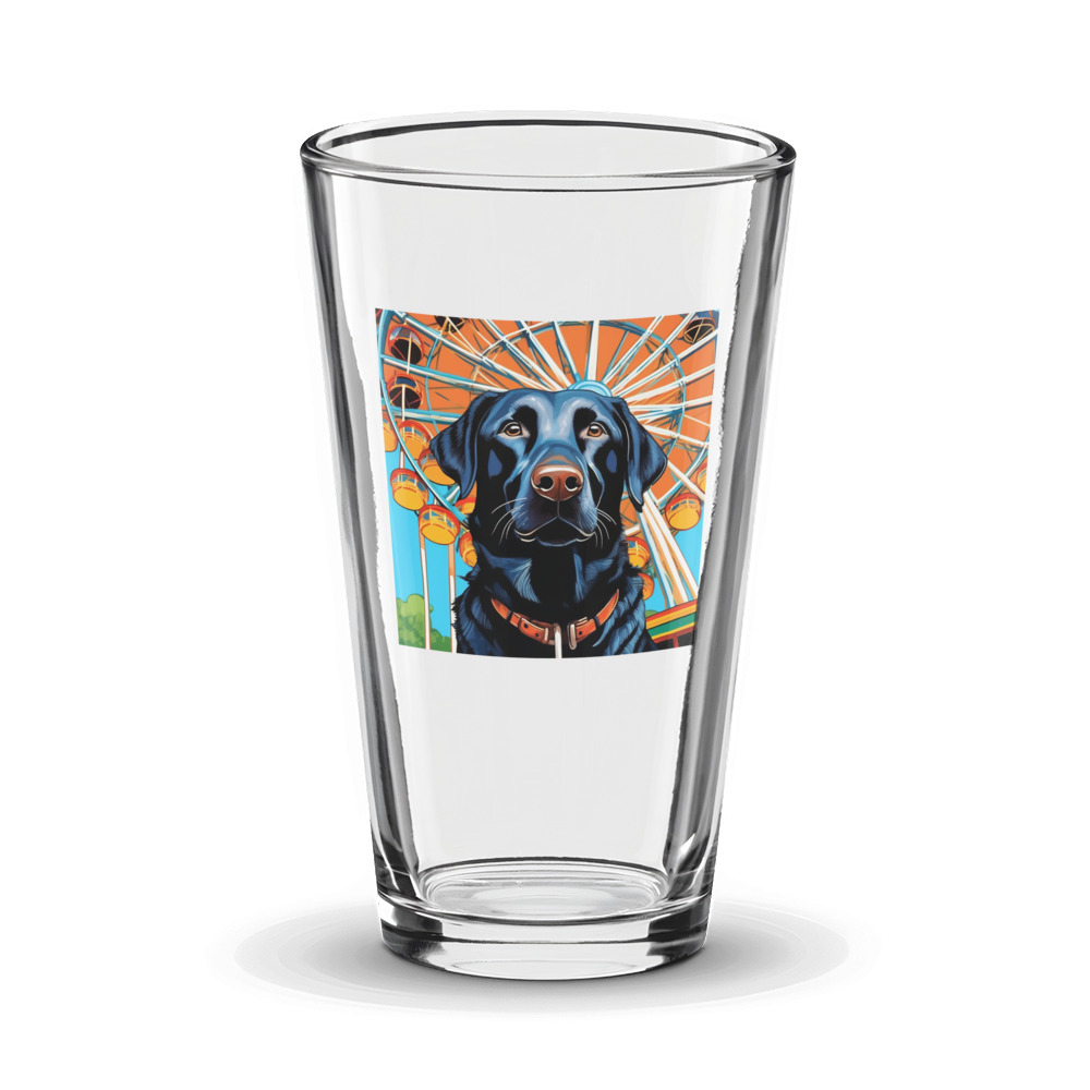 PugMug Custom Black Labrador Retriever Glass Tumbler
