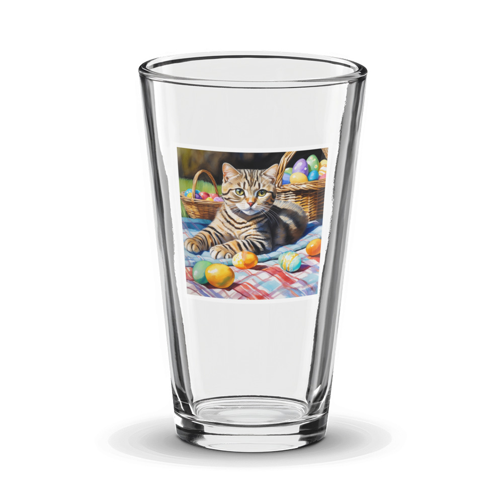 PugMug Custom Tabby Scottish Fold Cat Glass Tumbler