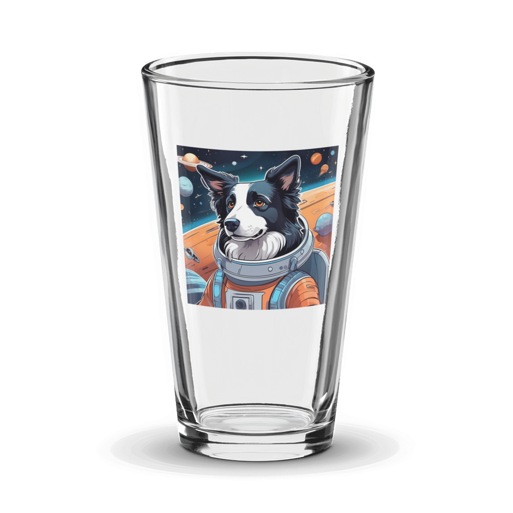 PugMug Custom Border Collie Glass Tumbler