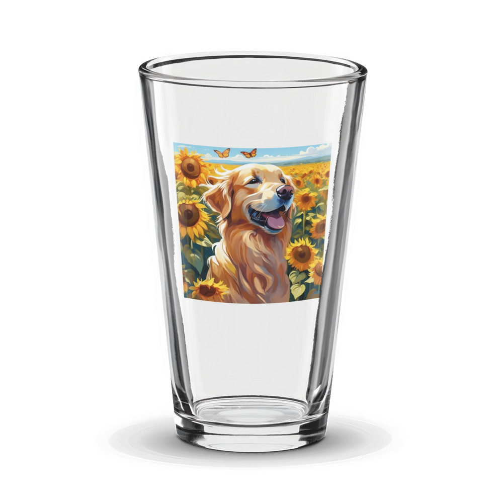 PugMug Custom Golden Retriever Glass Tumbler