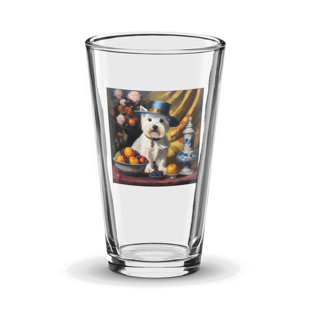 PugMug Custom West Highland White Terrier Glass Tumbler