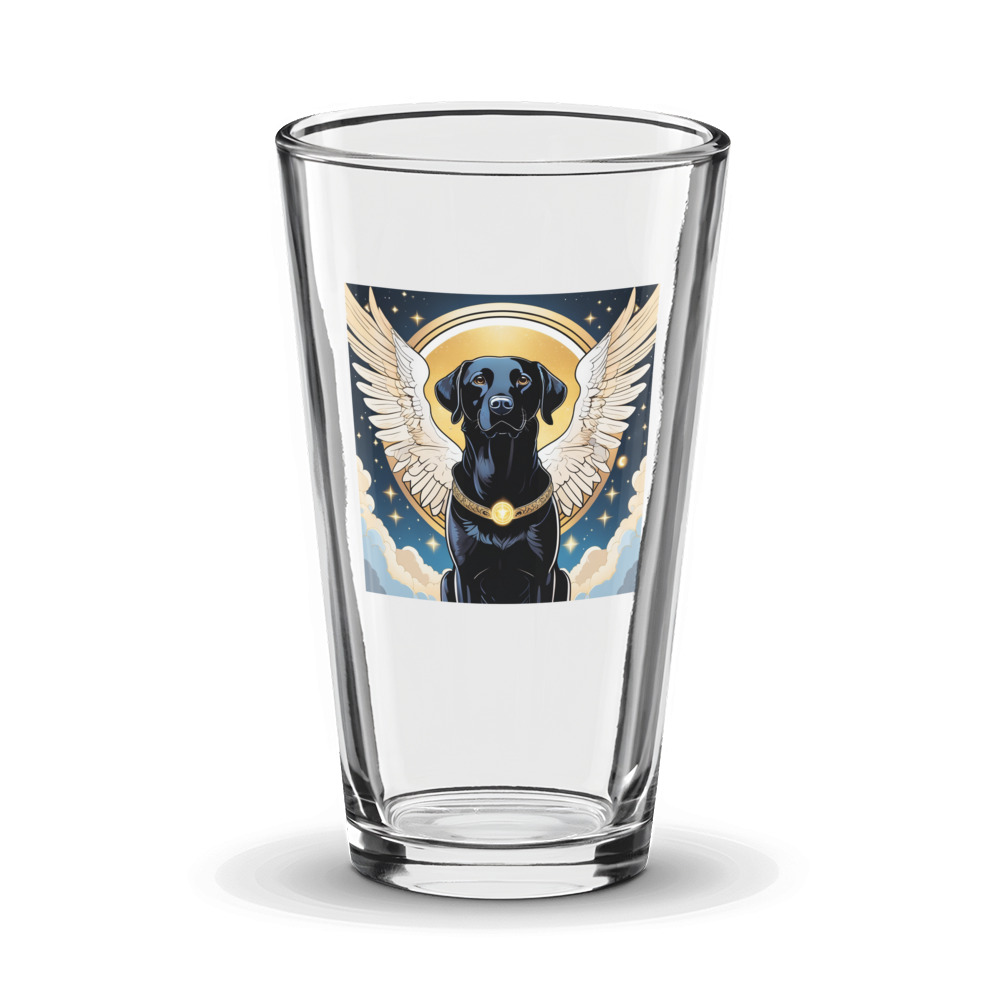 PugMug Custom Black Labrador Retriever Glass Tumbler