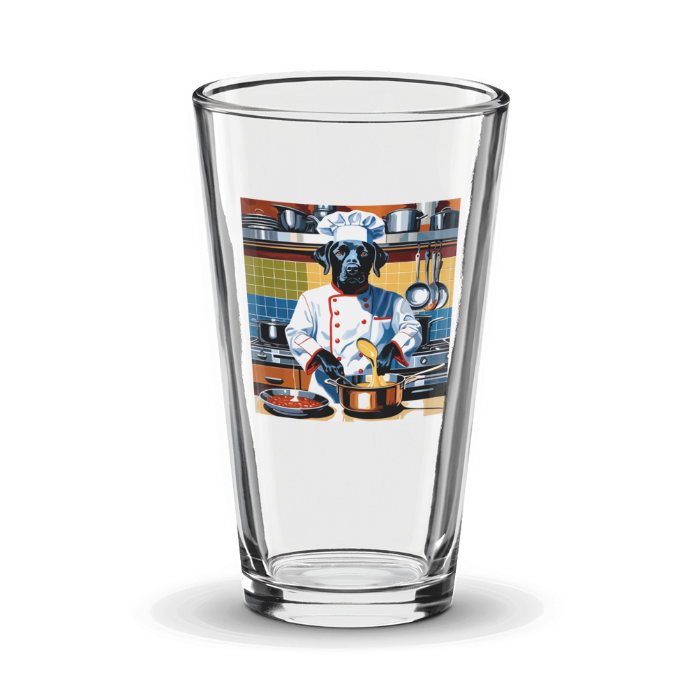 PugMug Custom Black Labrador Retriever Glass Tumbler