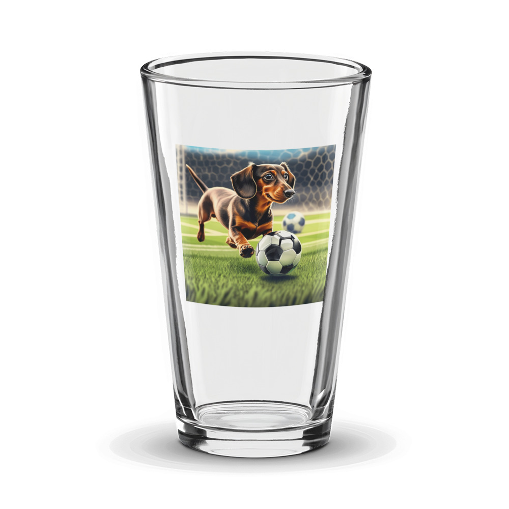 PugMug Custom Tan Dachshund Glass Tumbler