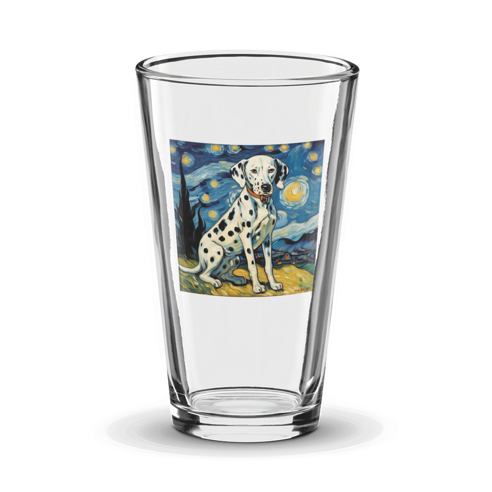 PugMug Custom Dalmatian Glass Tumbler