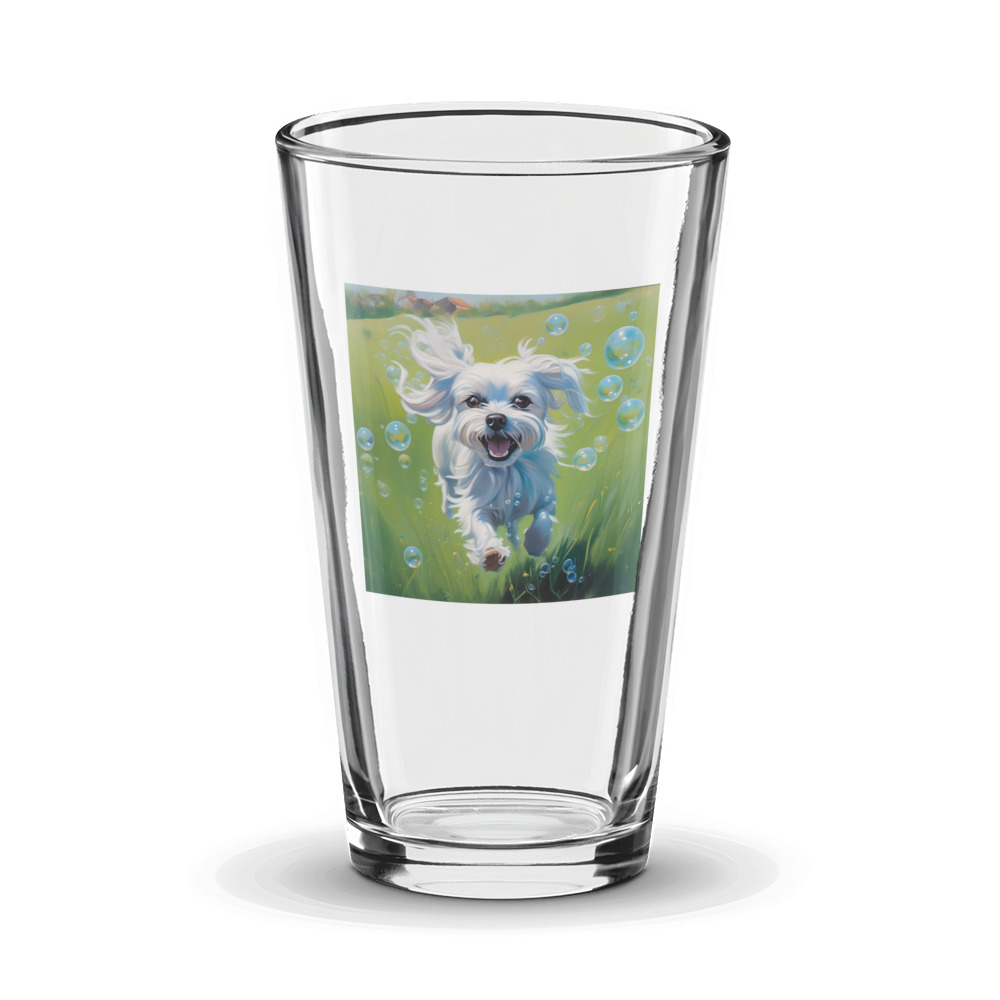 PugMug Custom Maltese Dog Glass Tumbler