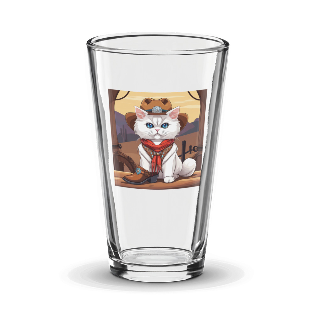 PugMug Custom White Persian Cat Glass Tumbler