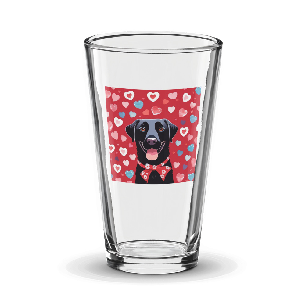 PugMug Custom Black Labrador Retriever Glass Tumbler