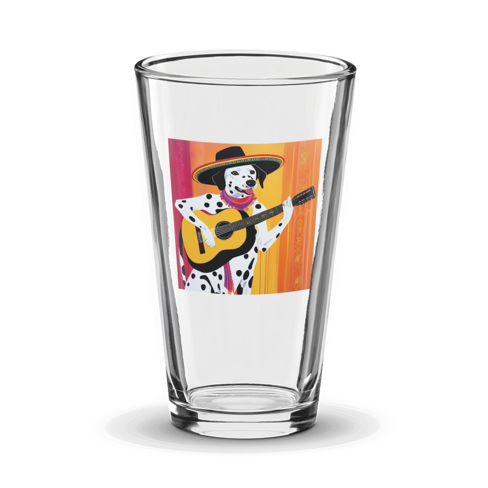 PugMug Custom Dalmatian Glass Tumbler