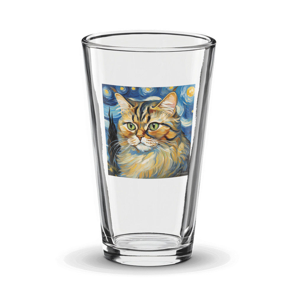 PugMug Custom Tabby Persian Cat Glass Tumbler