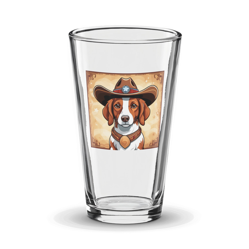 PugMug Custom Brittany Dog Glass Tumbler