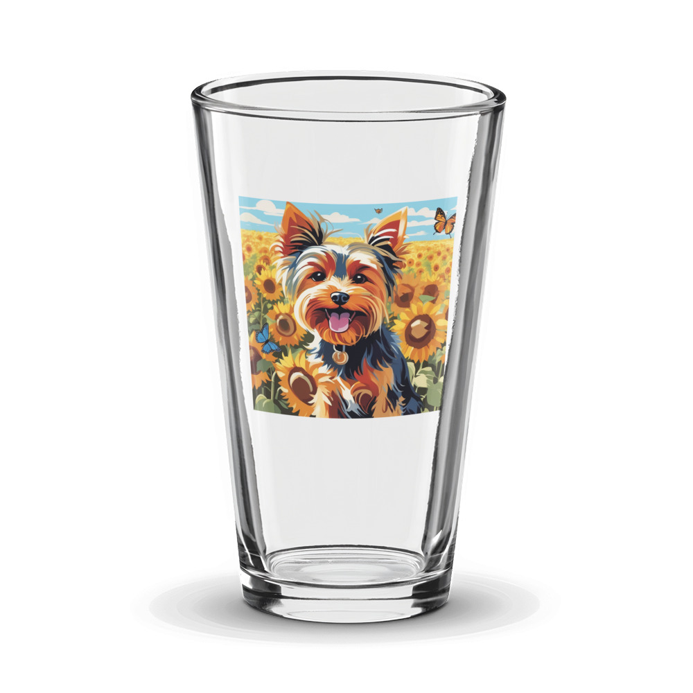 PugMug Custom Yorkshire Terrier Glass Tumbler