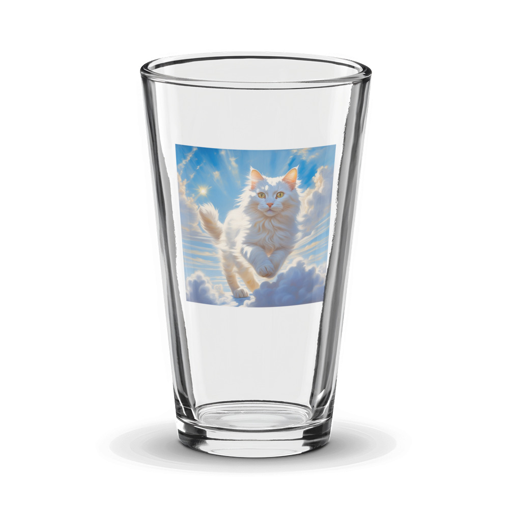 PugMug Custom White Companion Cat Glass Tumbler