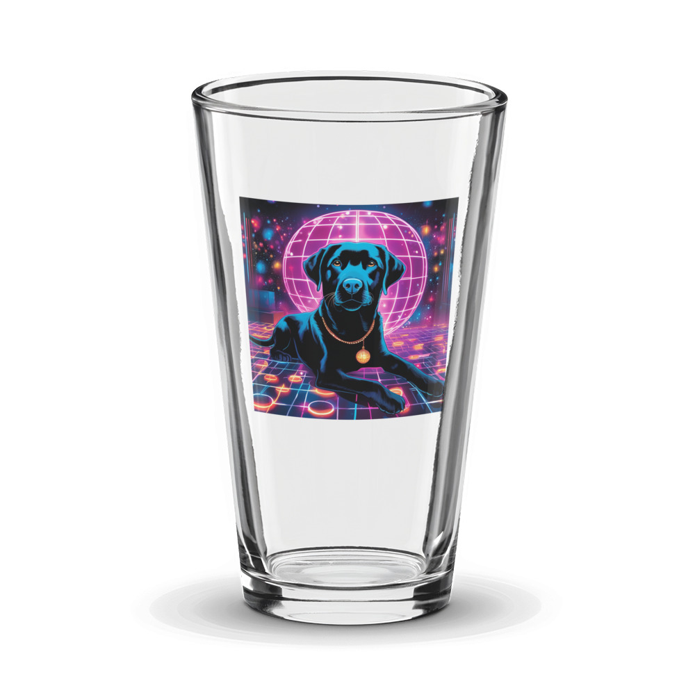 PugMug Custom Black Labrador Retriever Glass Tumbler