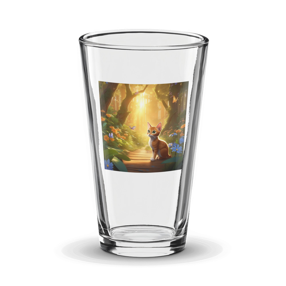 PugMug Custom Tabby Abyssinian Cat Glass Tumbler