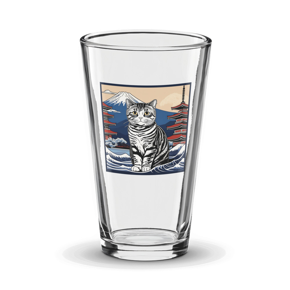 PugMug Custom Tabby Scottish Fold Cat Glass Tumbler