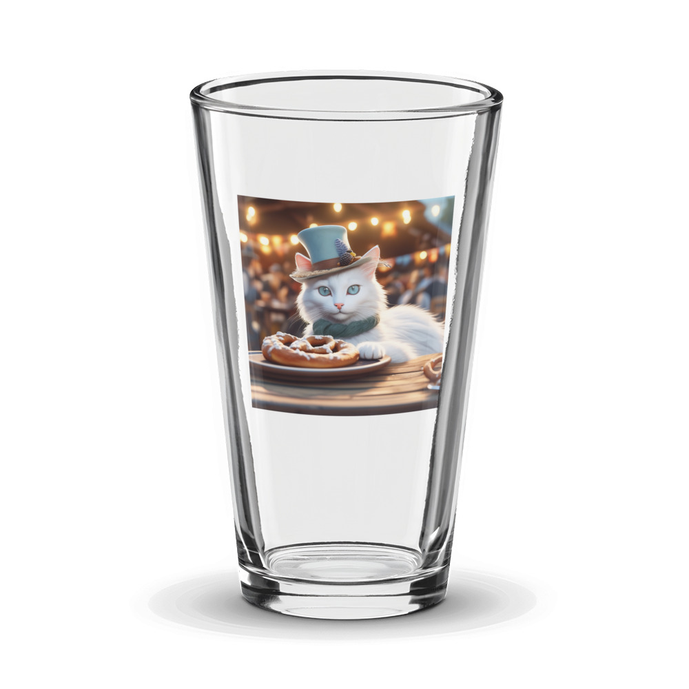 PugMug Custom White Companion Cat Glass Tumbler