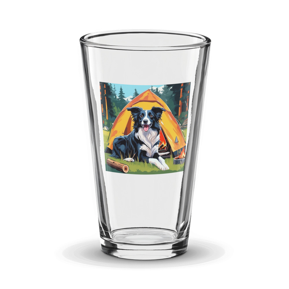 PugMug Custom Border Collie Glass Tumbler