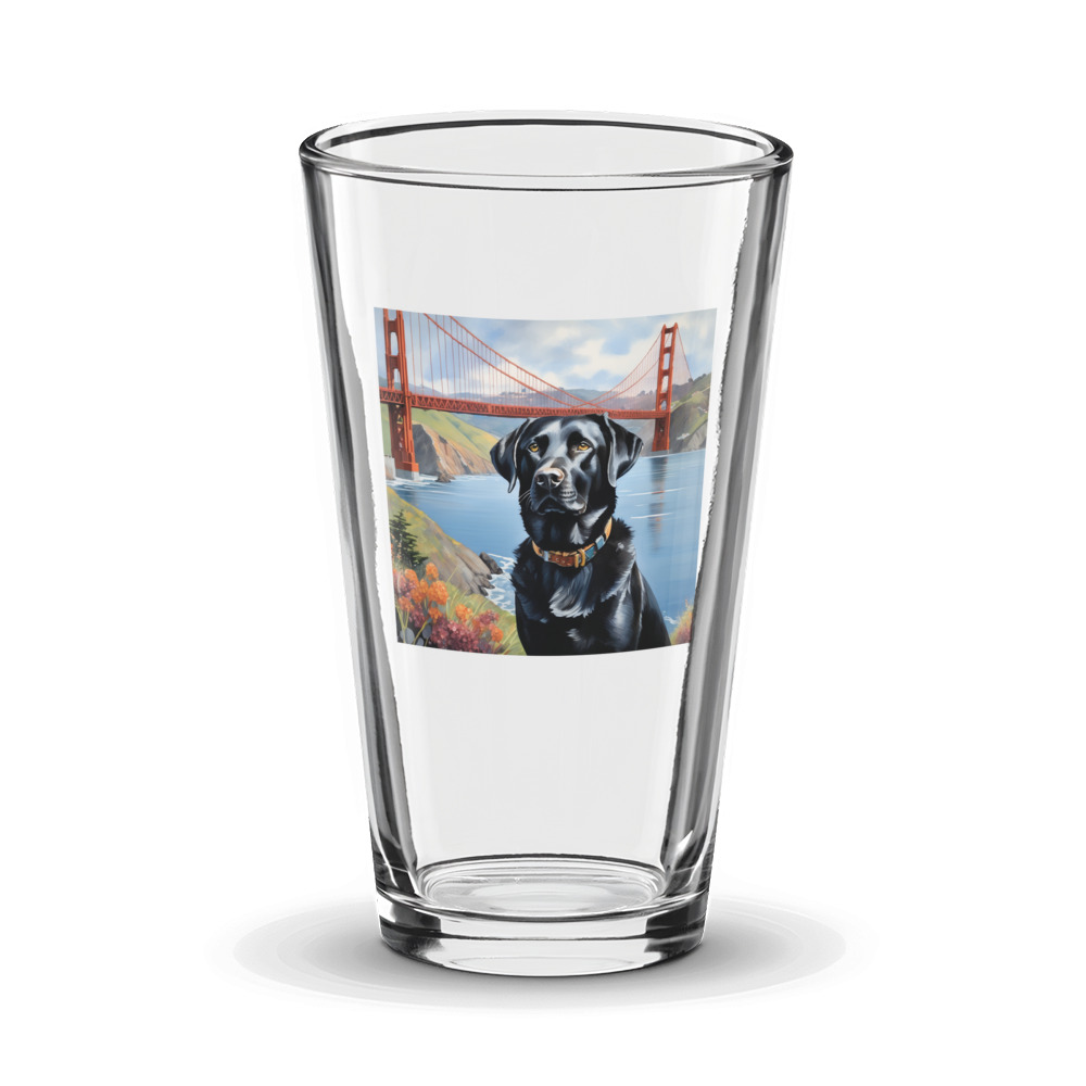 PugMug Custom Black Labrador Retriever Glass Tumbler