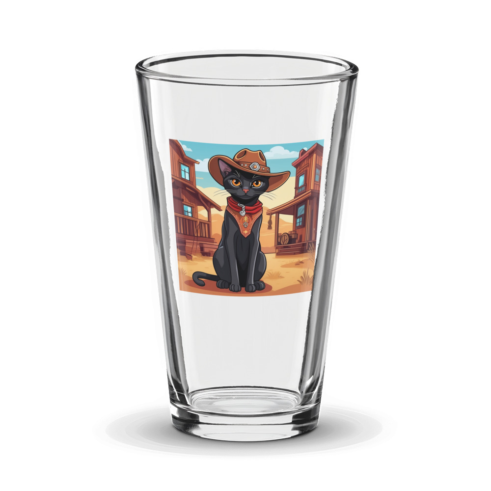 PugMug Custom Black Abyssinian Cat Glass Tumbler