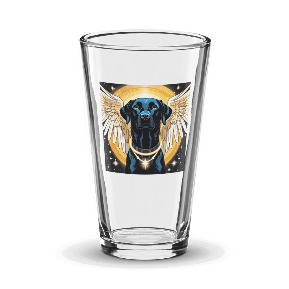 PugMug Custom Black Labrador Retriever Glass Tumbler