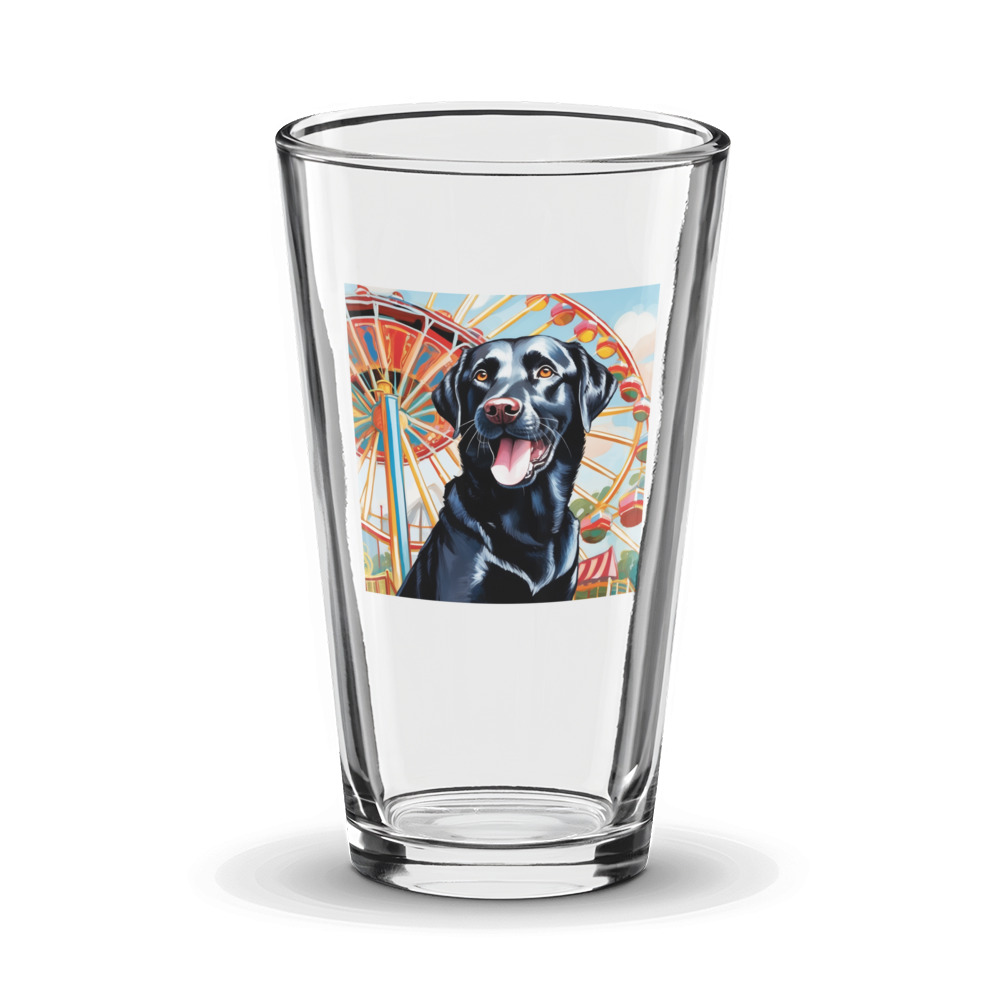 PugMug Custom Black Labrador Retriever Glass Tumbler
