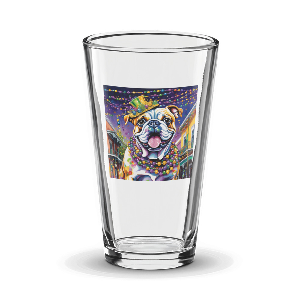 PugMug Custom Bulldog Glass Tumbler