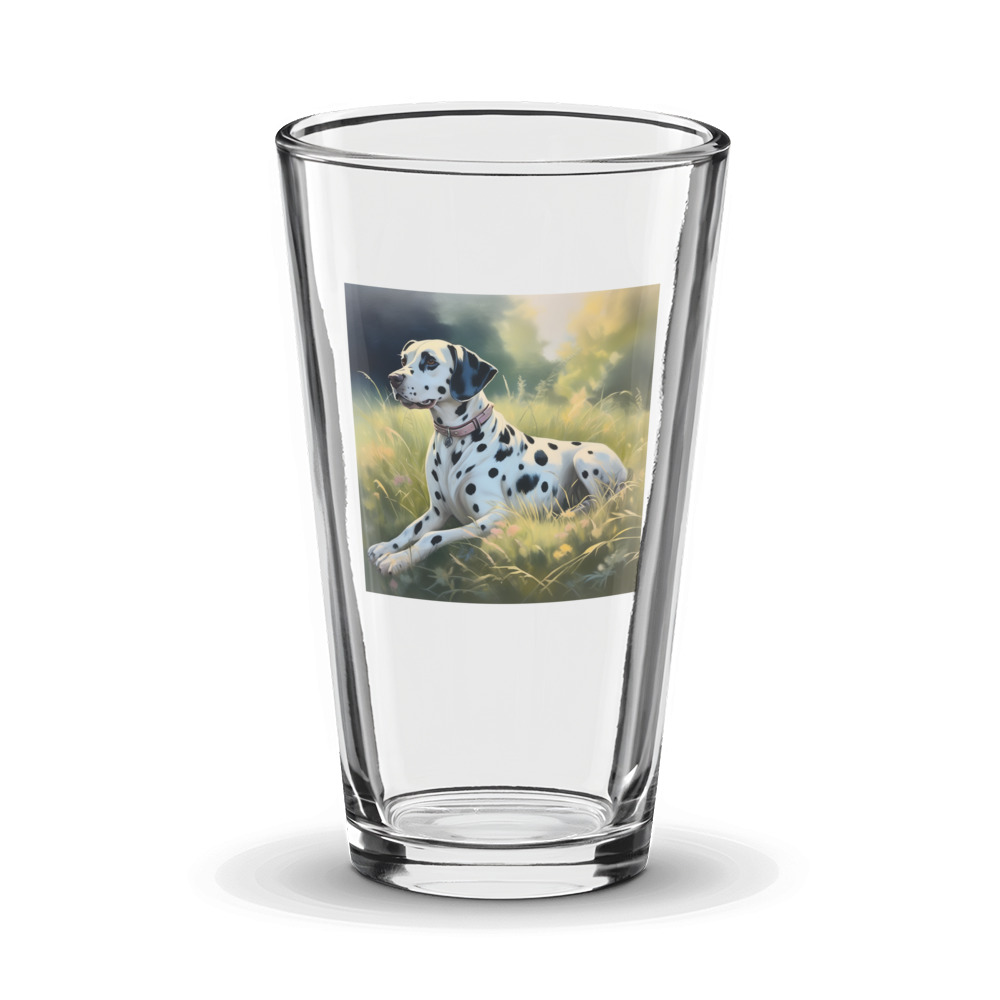 PugMug Custom Dalmatian Glass Tumbler