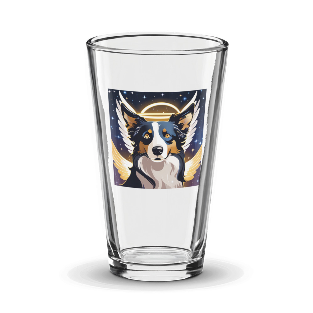 PugMug Custom Border Collie Glass Tumbler