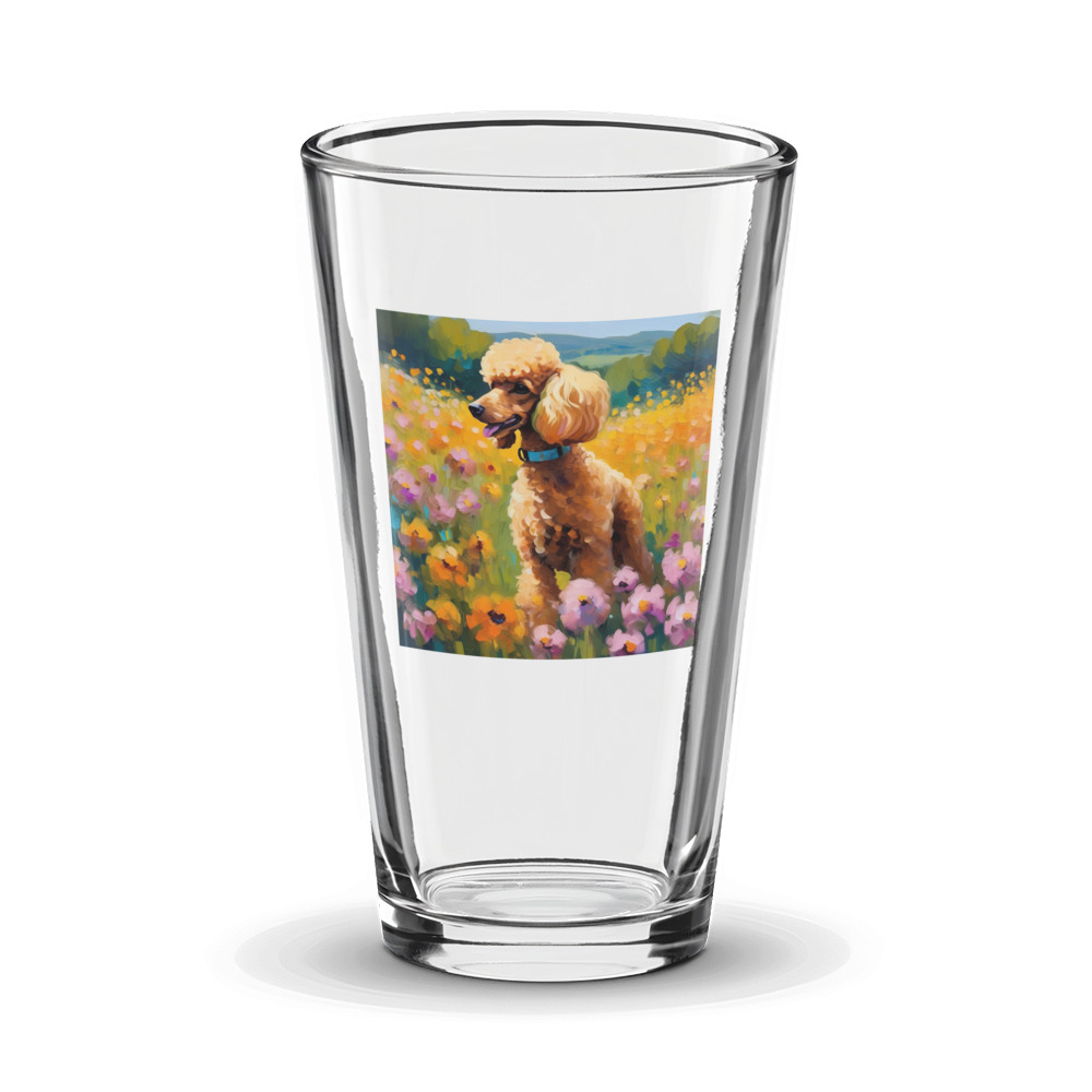PugMug Custom Tan Poodle Glass Tumbler