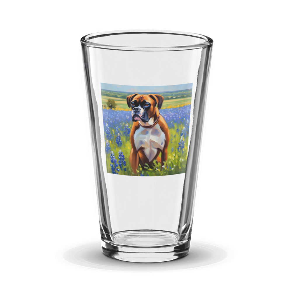 PugMug Custom Boxer Dog Glass Tumbler