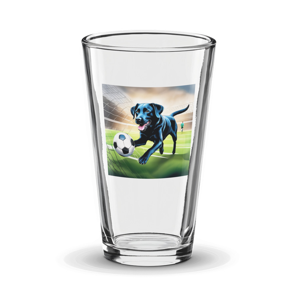 PugMug Custom Black Labrador Retriever Glass Tumbler