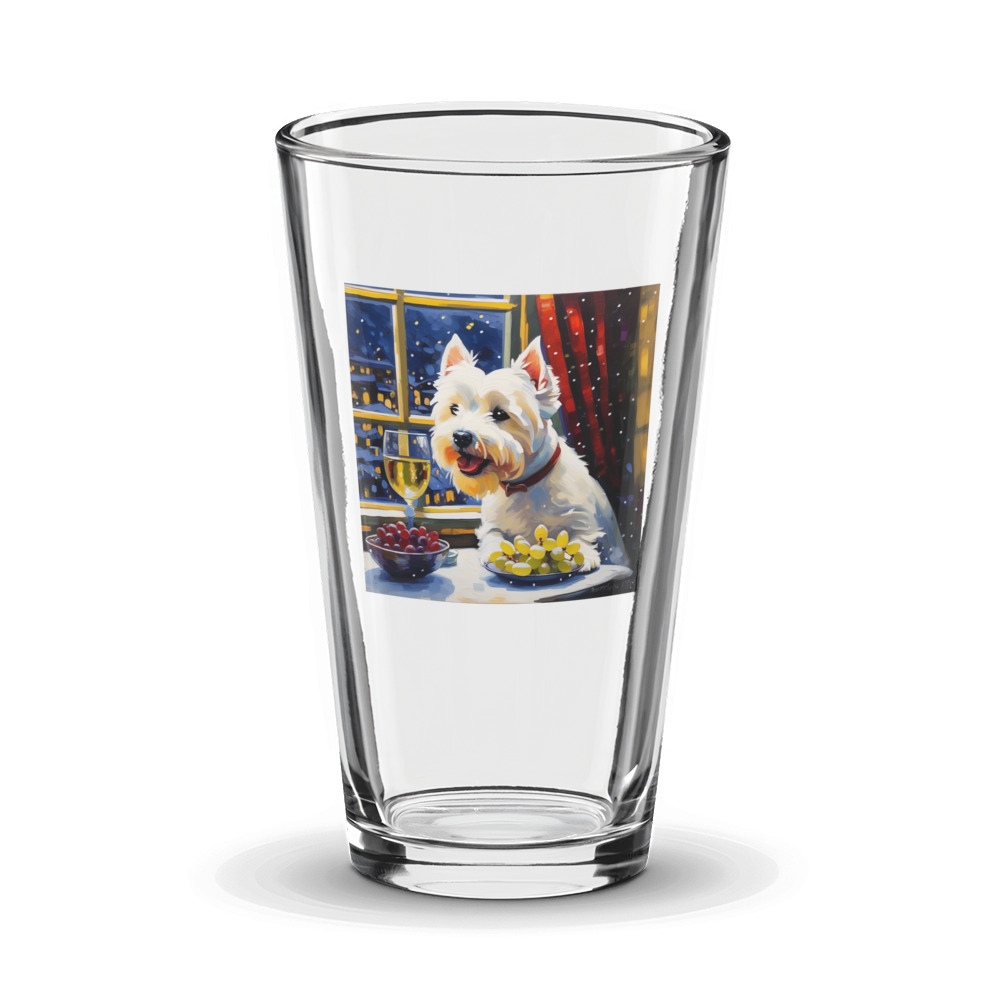 PugMug Custom West Highland White Terrier Glass Tumbler