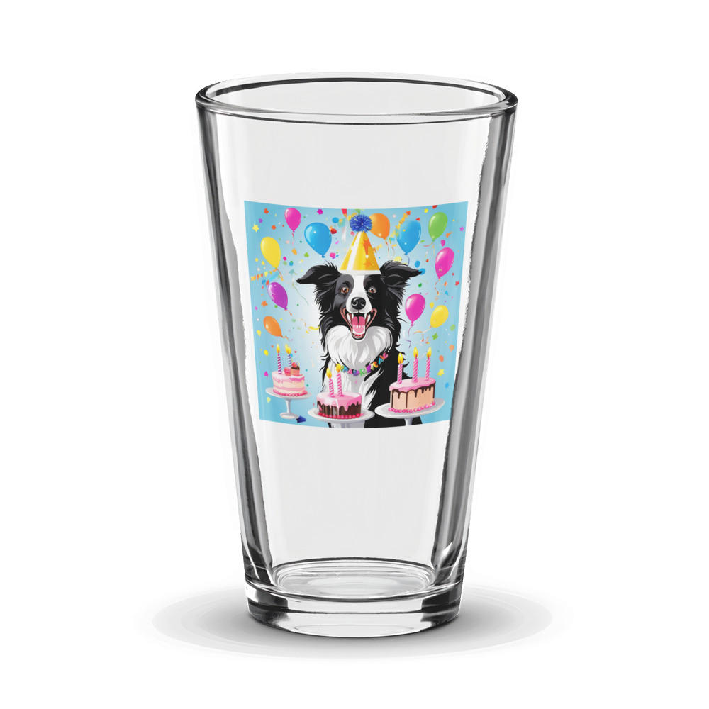 PugMug Custom Border Collie Glass Tumbler