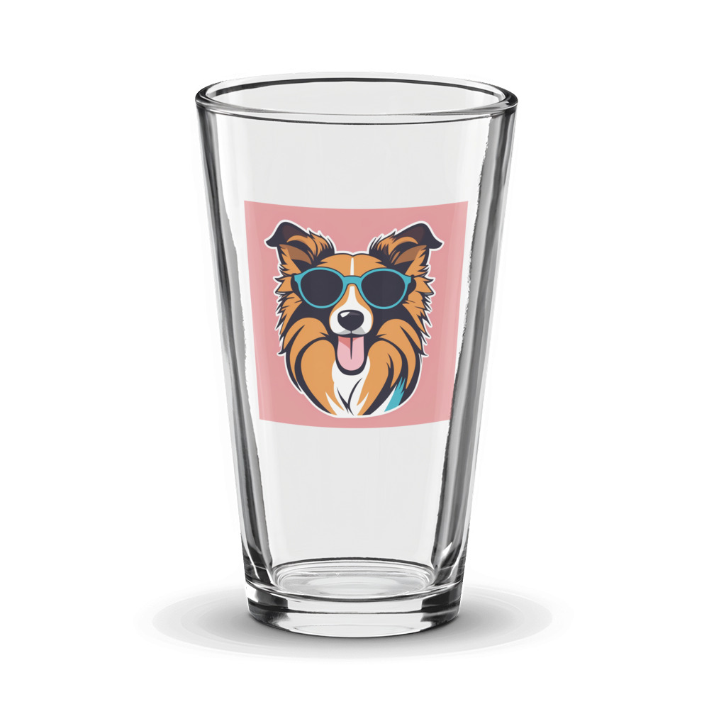 PugMug Custom Shetland Sheepdog Glass Tumbler