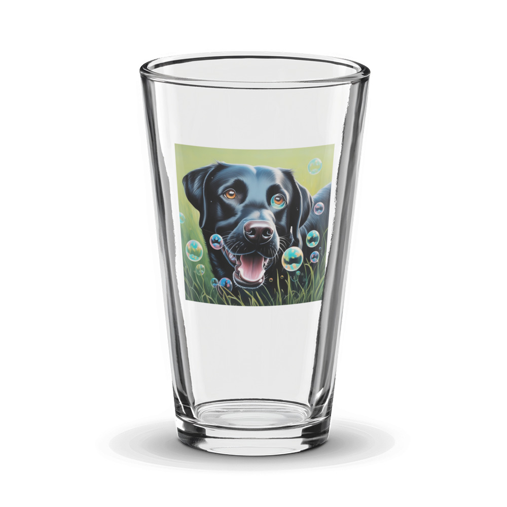 PugMug Custom Black Labrador Retriever Glass Tumbler