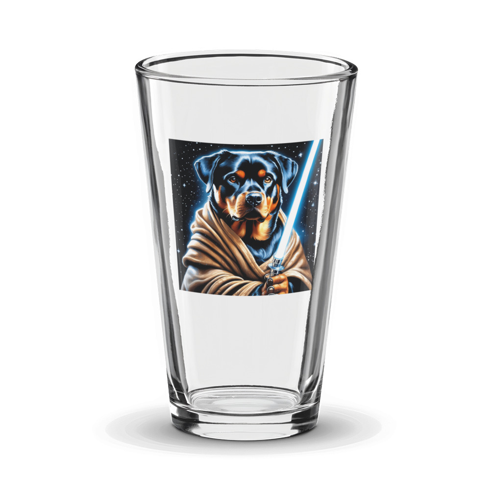 PugMug Custom Rottweiler Glass Tumbler