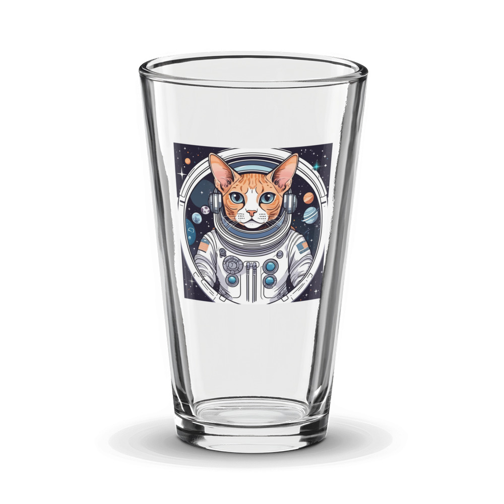 PugMug Custom Tabby Devon Rex Cat Glass Tumbler