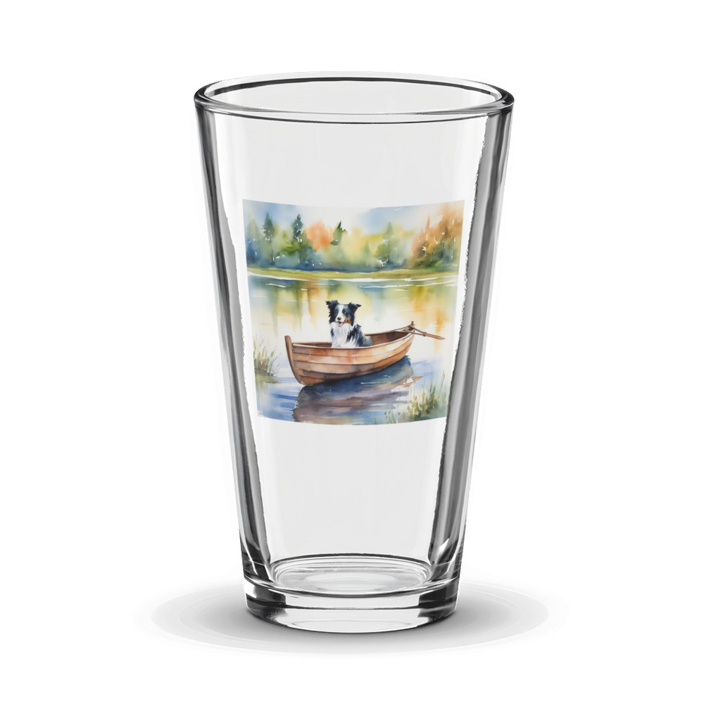 PugMug Custom Border Collie Glass Tumbler
