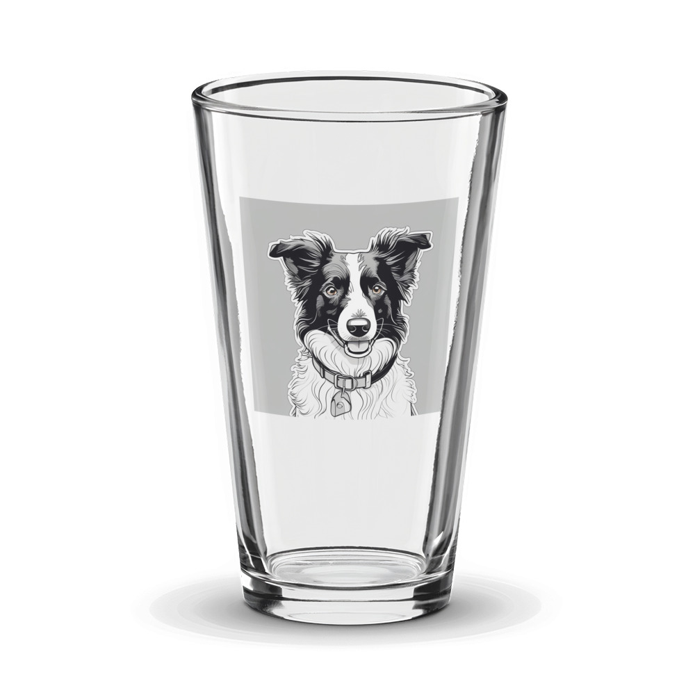 PugMug Custom Border Collie Glass Tumbler