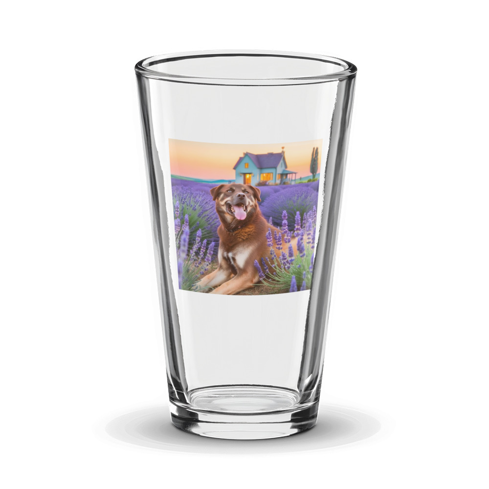 PugMug Custom Blue Glass Tumbler