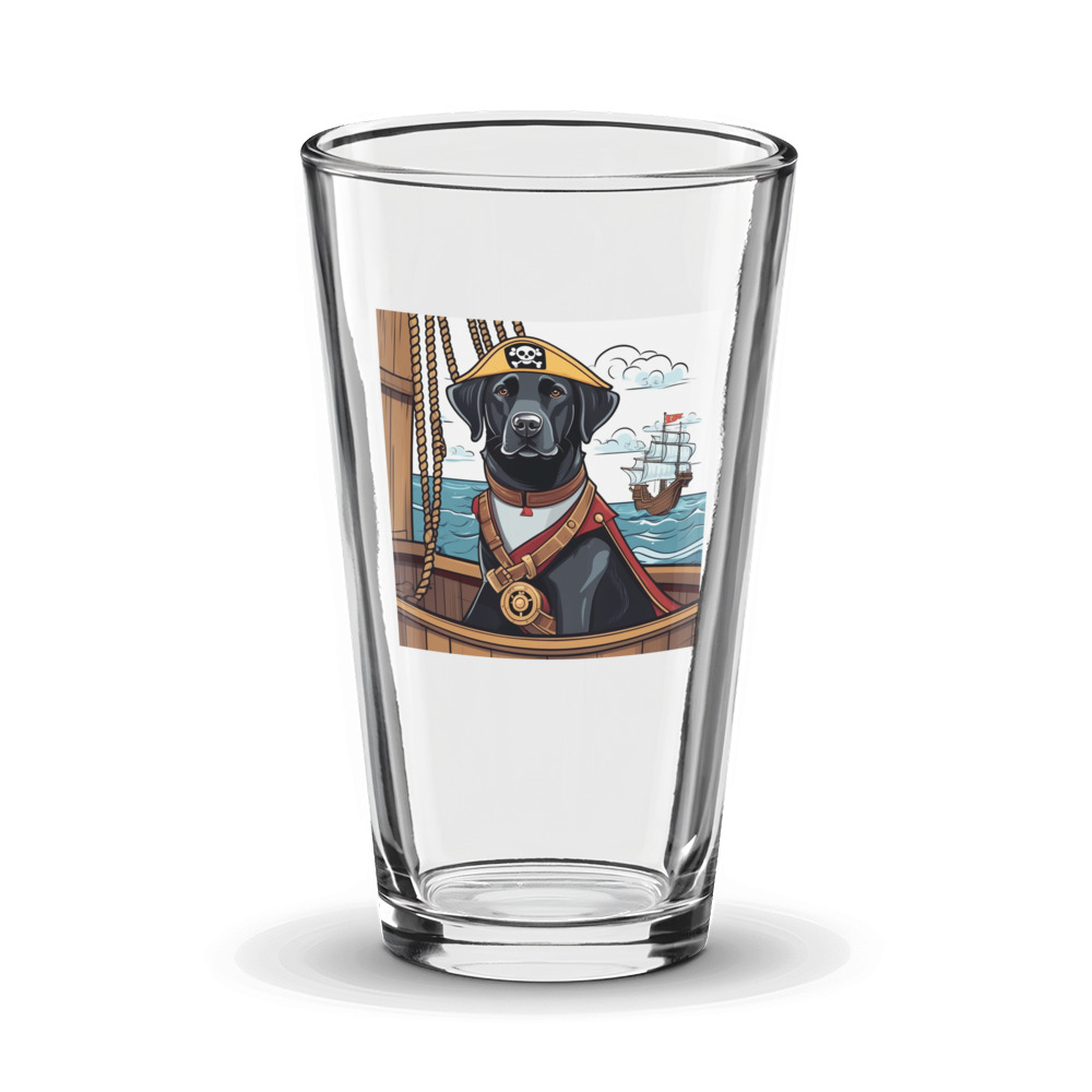 PugMug Custom Black Labrador Retriever Glass Tumbler
