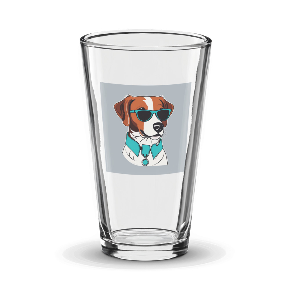 PugMug Custom Brittany Dog Glass Tumbler