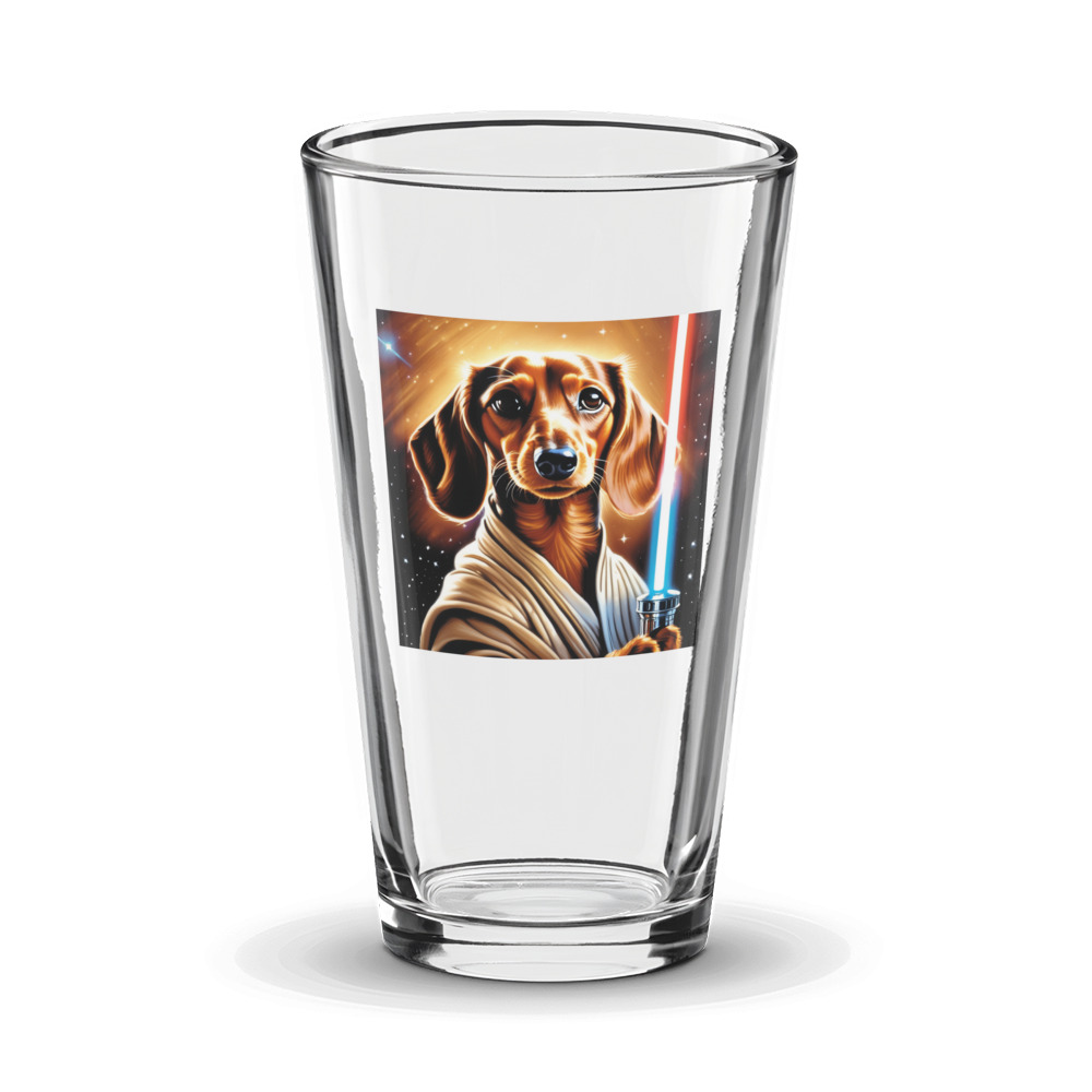 PugMug Custom Tan Dachshund Glass Tumbler