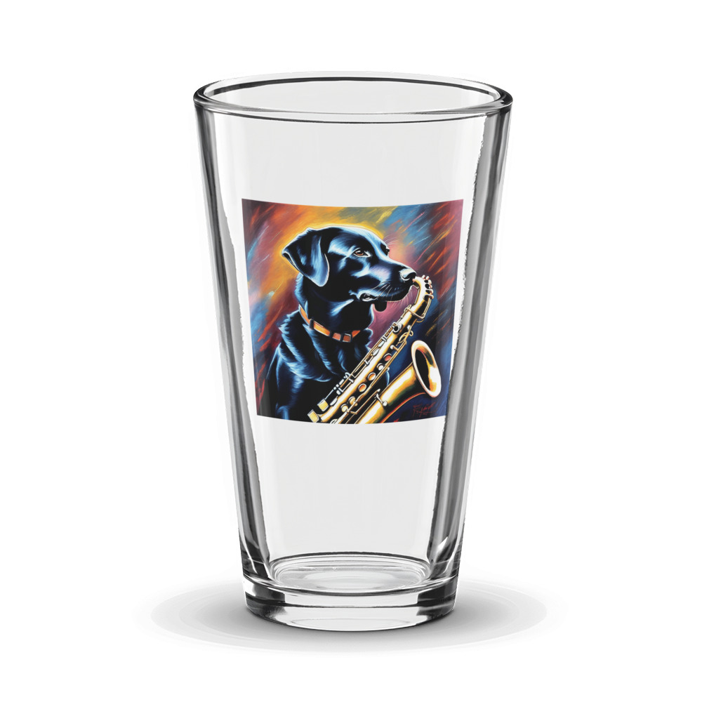 PugMug Custom Black Labrador Retriever Glass Tumbler